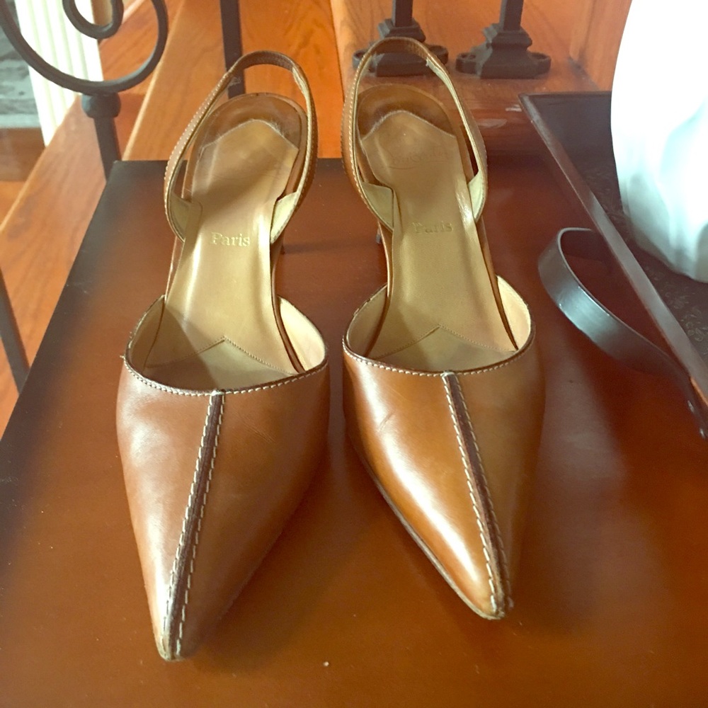 Authentic Christian Louboutin sling shoe